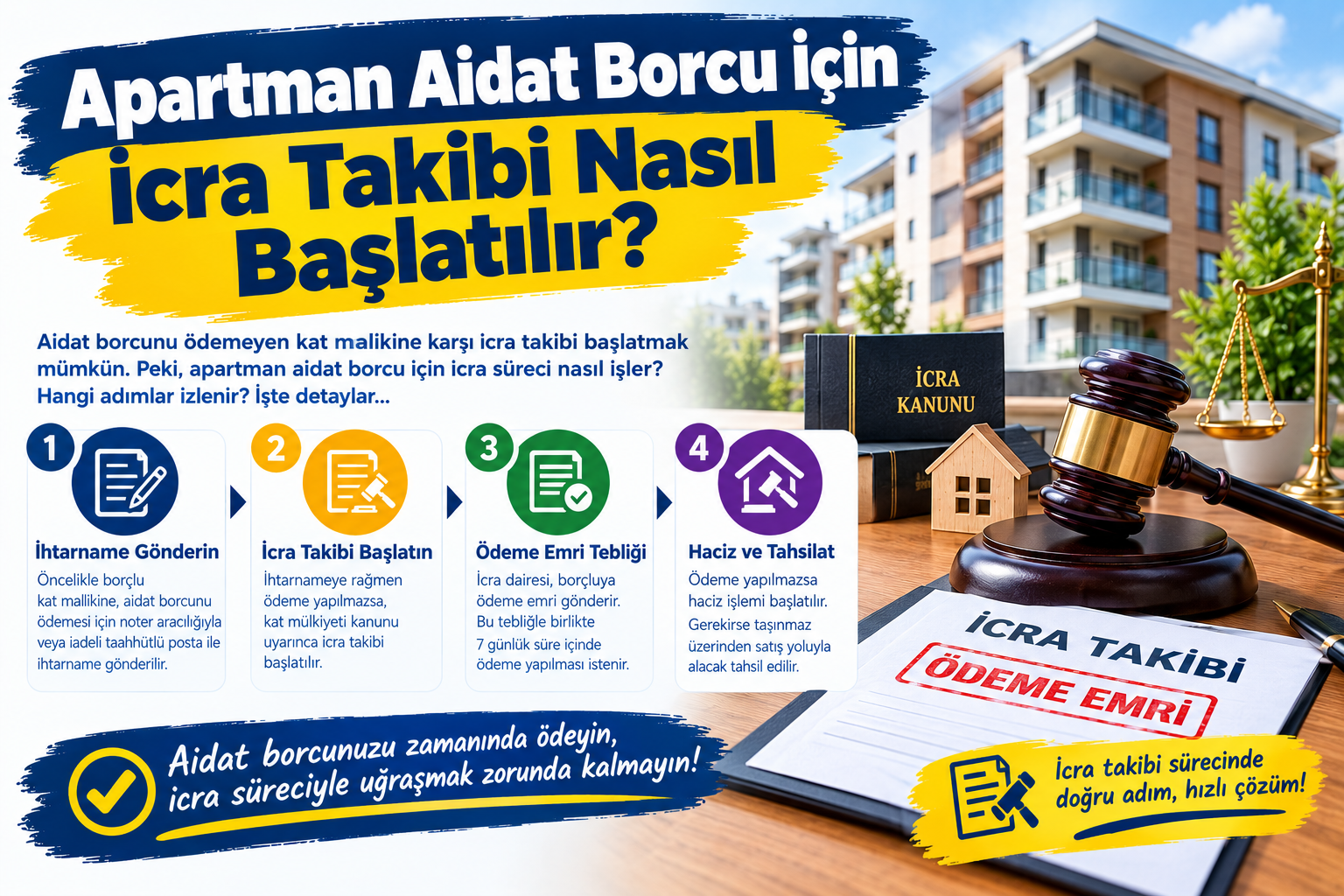 Apartman Aidat Borcu İçin İcra Takibi Nasıl Başlatılır?