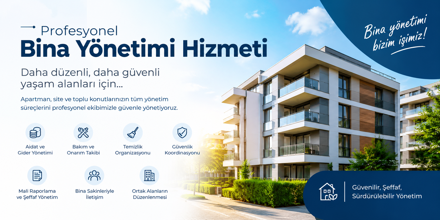 Profesyonel bina yönetimi ve apartman yönetimi hizmeti