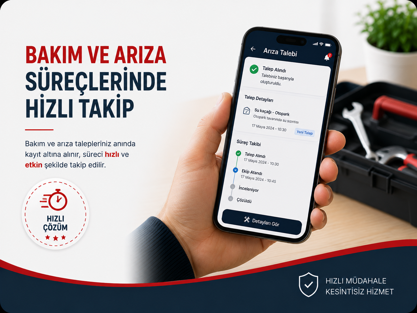 Kayseri bina yönetimi bakım ve arıza süreçleri hızlı takip