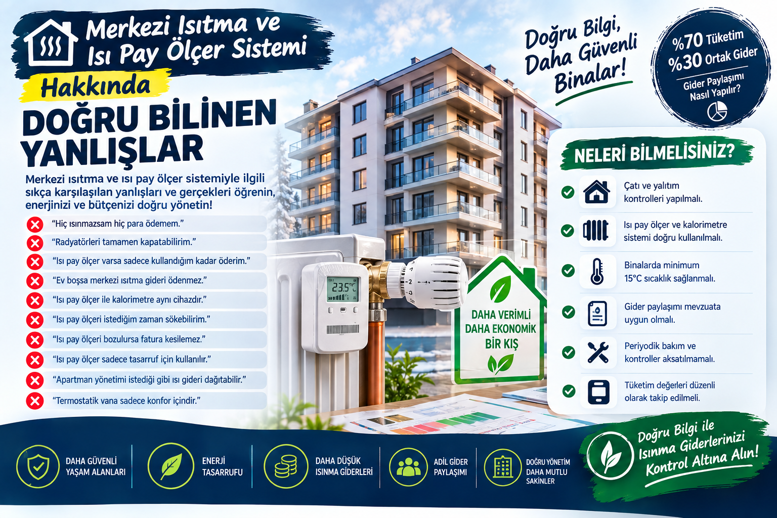 Merkezi Isıtma ve Isı Pay Ölçer Sistemi Hakkında Doğru Bilinen Yanlışlar