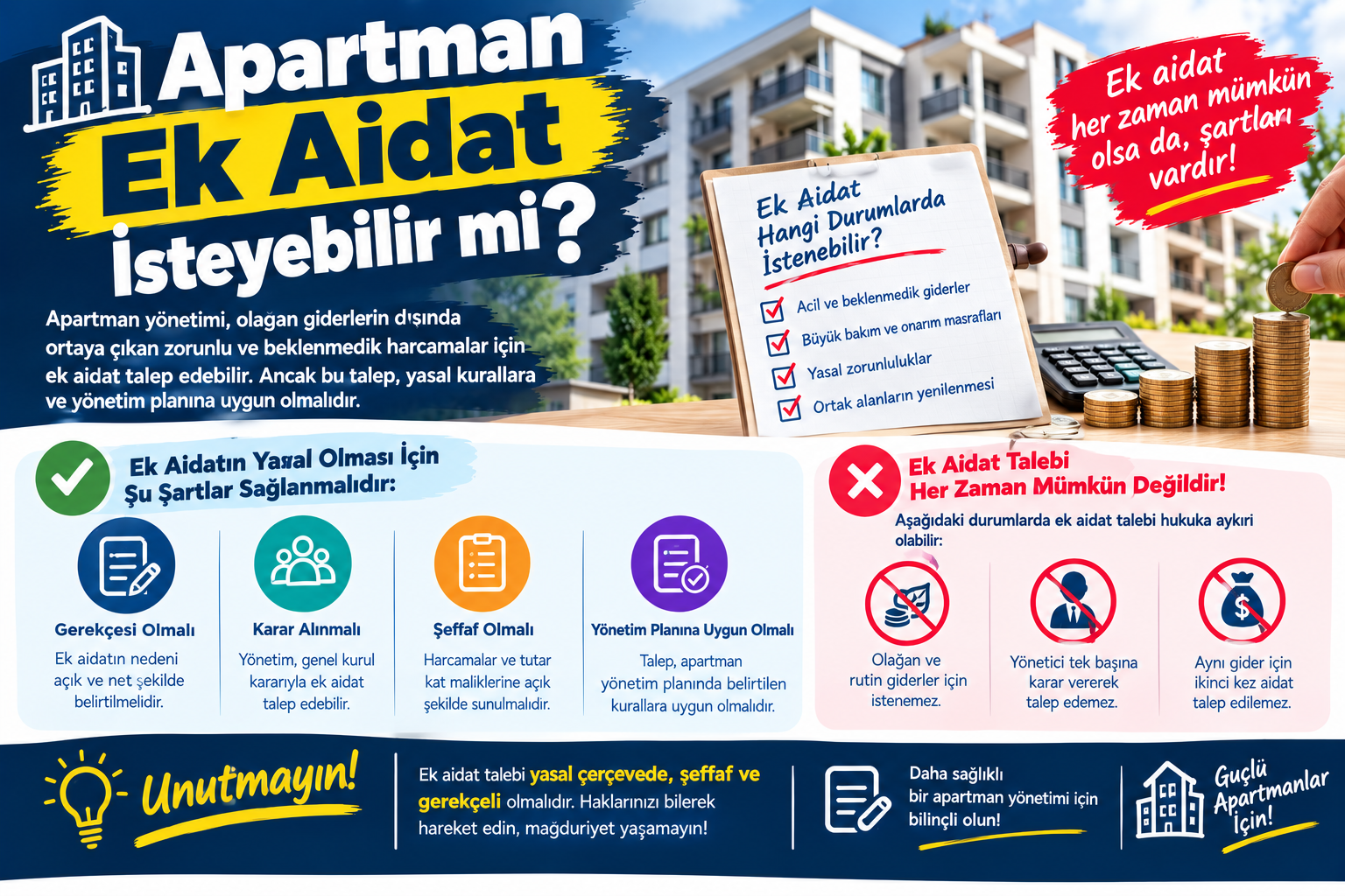 Apartman Ek Aidat İsteyebilir mi? Hangi Durumlarda Ek Ödeme Yapılır?