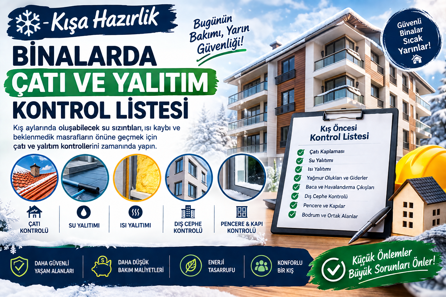 Kışa Hazırlık: Binalarda Çatı ve Yalıtım Kontrol Listesi