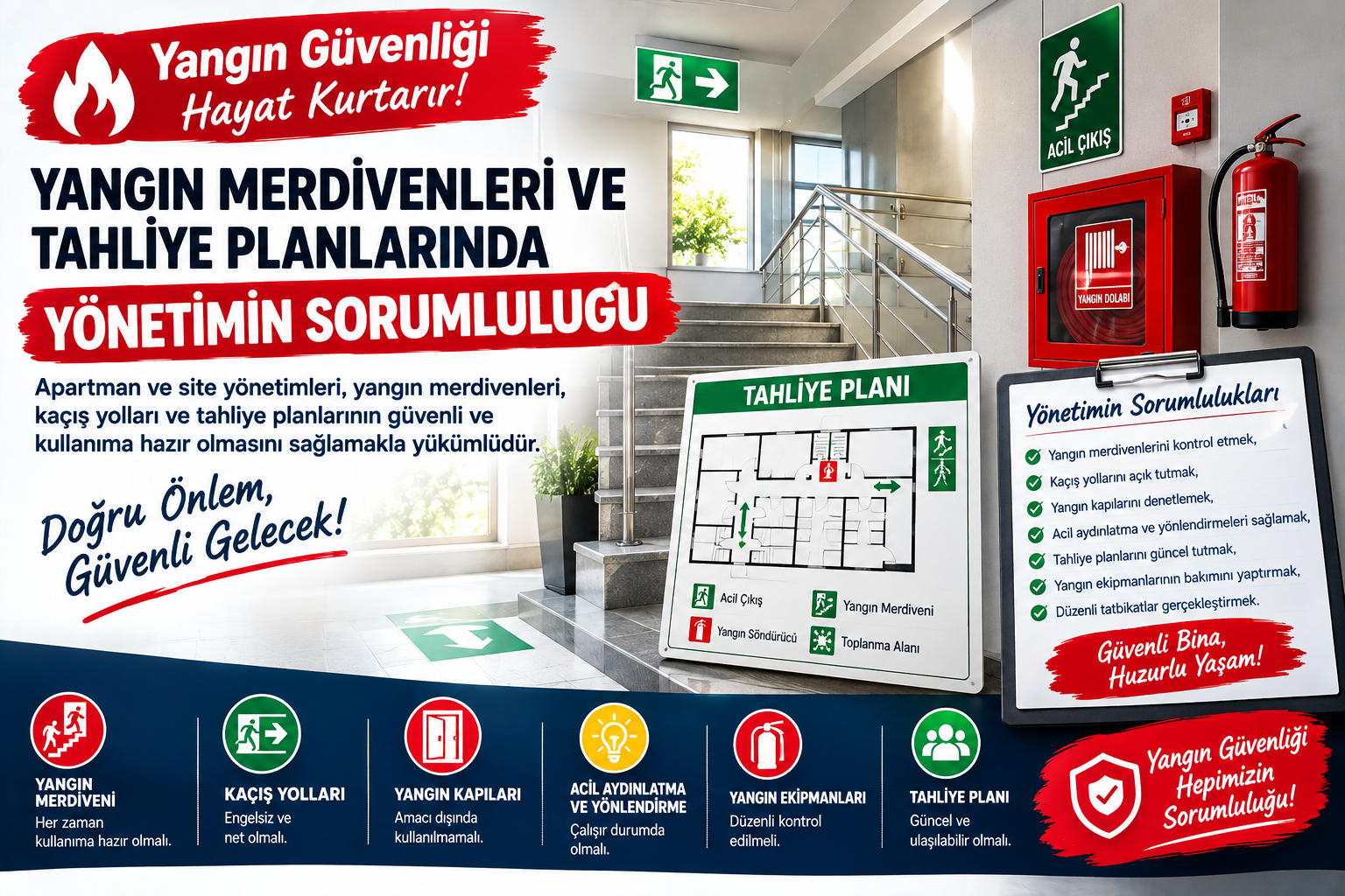 Yangın Merdivenleri ve Tahliye Planlarında Yönetimin Sorumluluğu