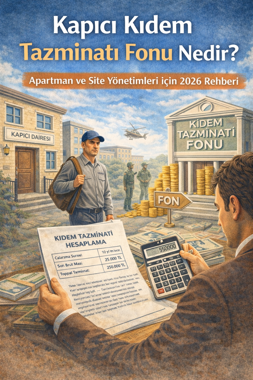 Kapıcı kıdem tazminatı fonu hesaplama ve apartman site yönetimleri için kıdem tazminatı rehberi