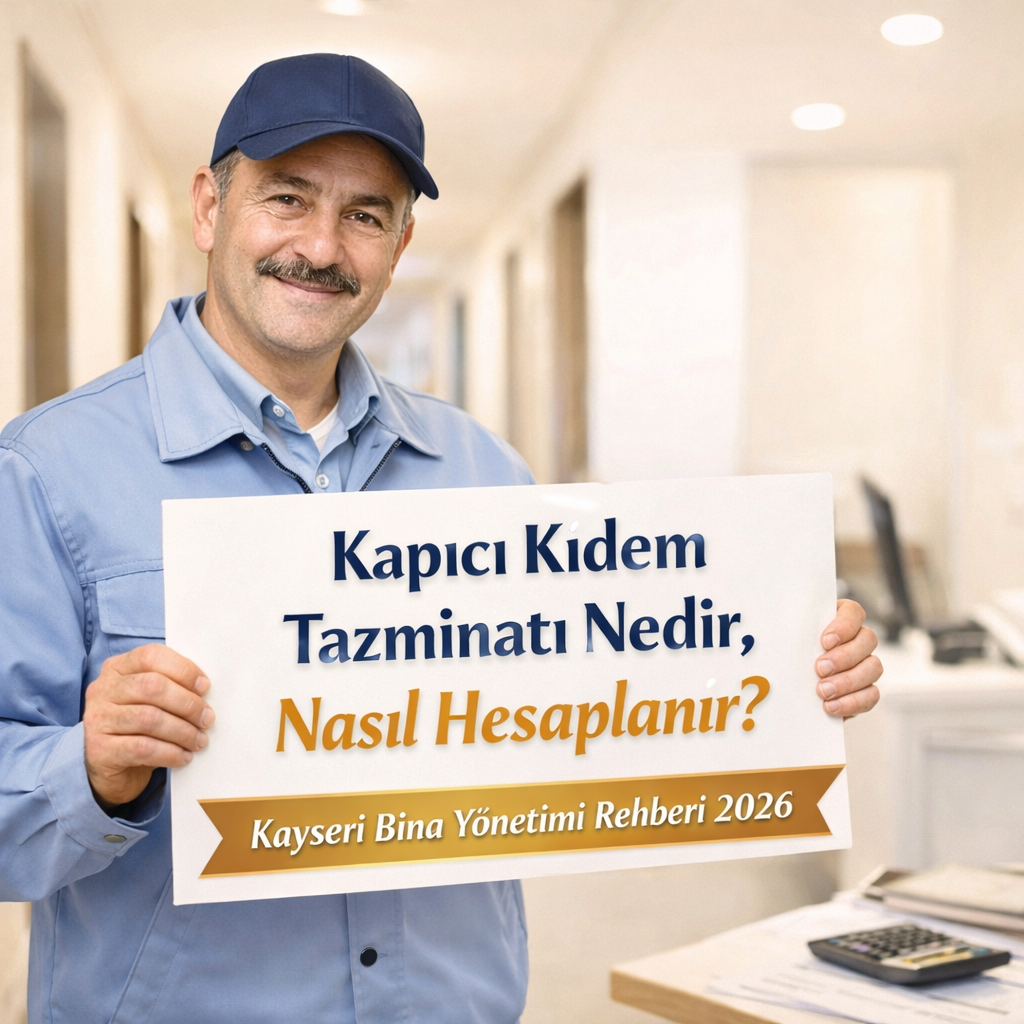 Kapıcı kıdem tazminatı hesaplama süreci Kayseri bina yönetimi örneği
