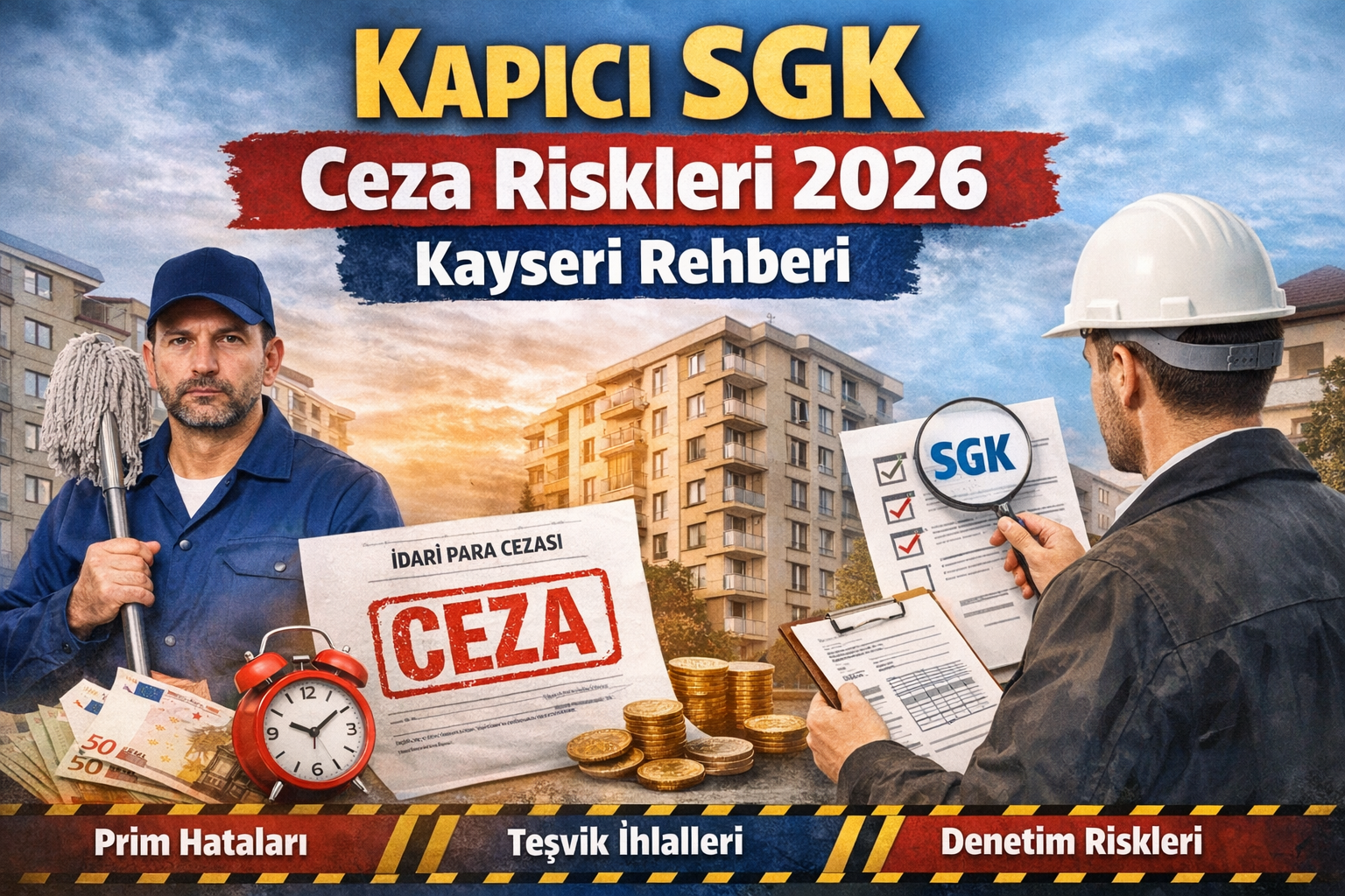 Kapıcı SGK ceza riskleri 2026 Kayseri bina yönetimi denetim ve prim hataları rehberi görseli