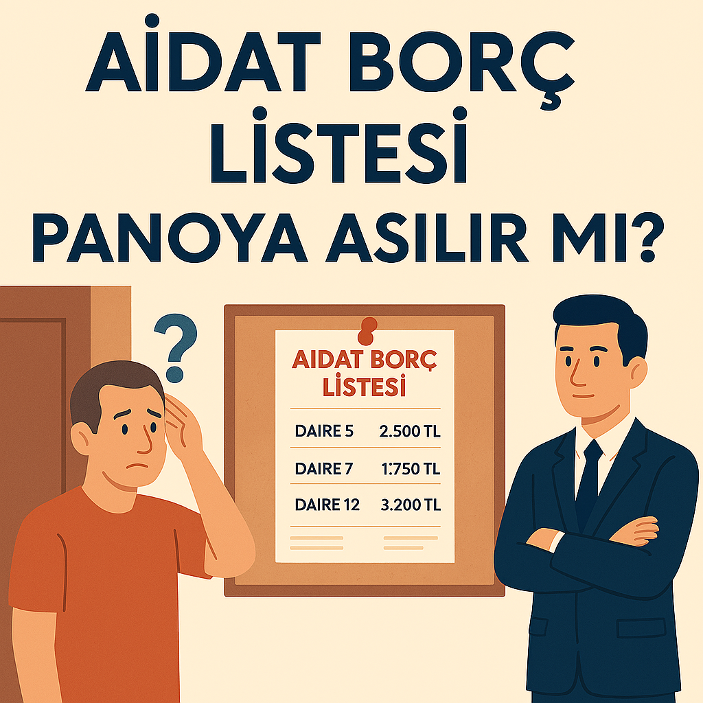 Aidat Borç Listesi Panoya Asılır mı? Apartman ve Site Yönetiminde Yasal Çerçeve