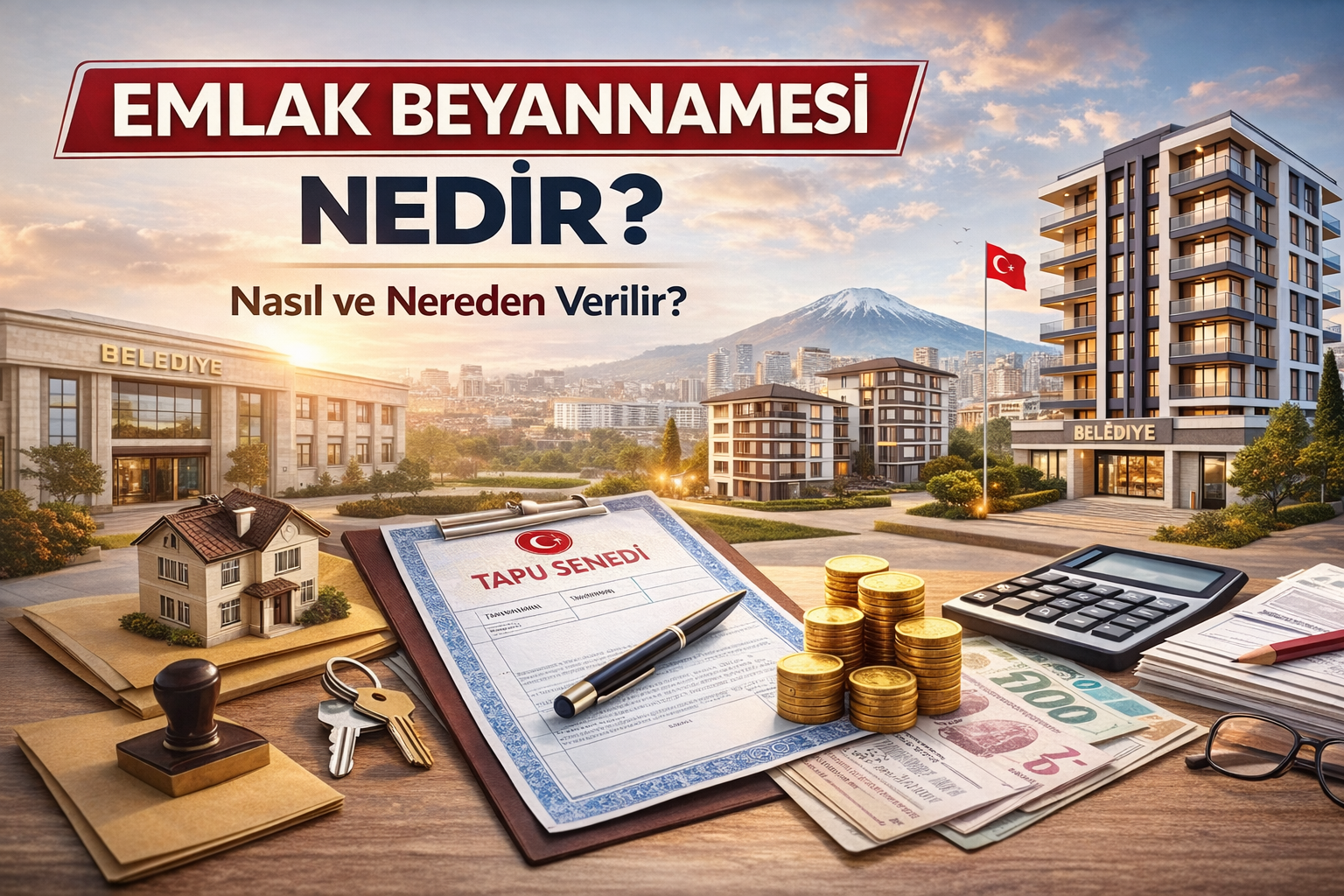 Kayseri emlak beyannamesi nedir ve nasıl verilir konusunu anlatan resmi evrak görseli